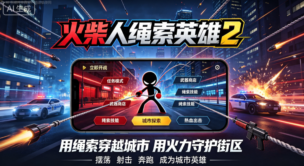 火柴人绳索英雄2汉化版