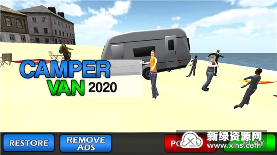 Caravan Driving Beach Resort Drive RV Camper Van(旅行车模拟游戏无限金币版)_图片