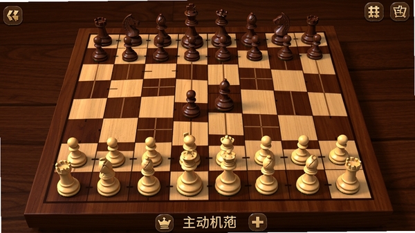 经典象棋单机版游戏主界面木质棋盘高清截图