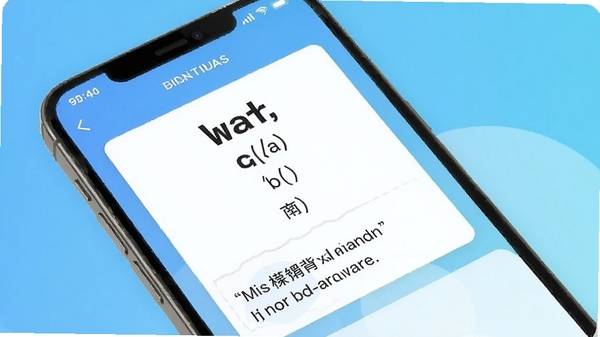 考过单词APP界面展示,手机屏幕中显示单词卡片学习界面,包含英文单词、音标、中文释义和例句,背景为清新蓝色渐变,界面简洁现代,突出智能背单词功能
